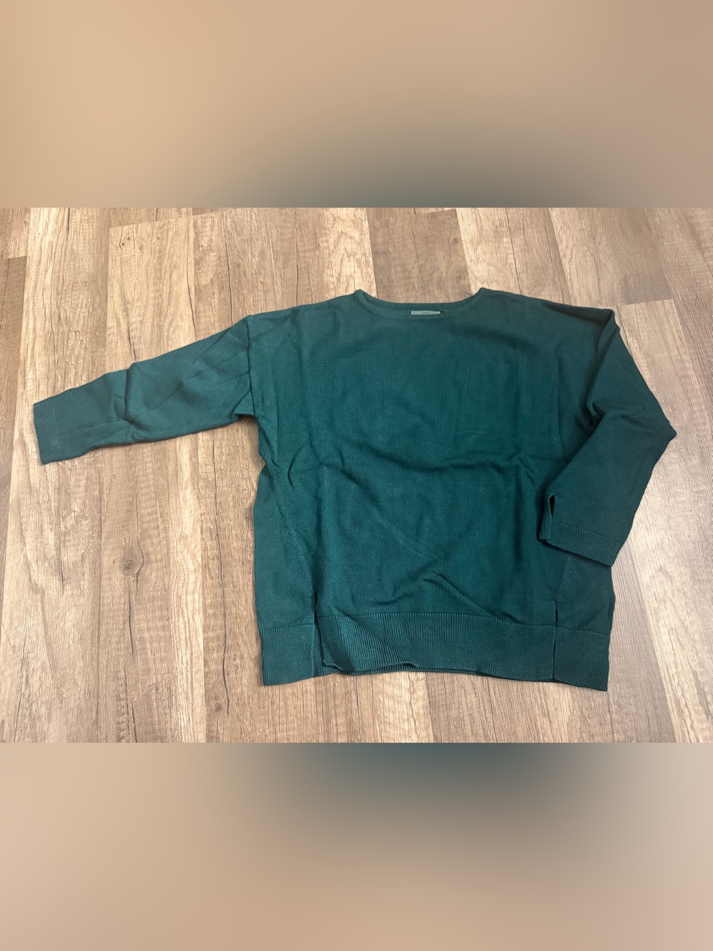 Zara Women's Teal Scoop Neck Sweater